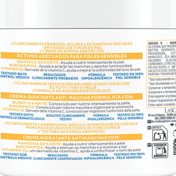 MIXA BODY NIACINAMIDE BRIGHT CREMA ANTI MACCHIE PELLE SECCA e SPENTA VASO 400 ML