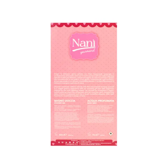 NANI' COLLEZIONE GOURMAND CONFEZIONE ACQUA PROFUMATA 75 ML + BAGNODOCCIA 300 ML CHEESECAKE