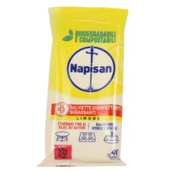 NAPISAN 40 SALVETTE BIODEGRADABILI IGIENIZZANTI SGRASSANTI LIMONE