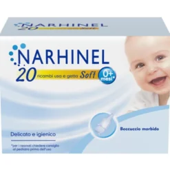 NARHINEL 20 RICAMBI USA E GETTA SOFT PER ASPIRATORE NASALE