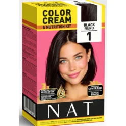 NAT COLOR CREAM FORMULA VEGETALE KIT COLORE NERO 1