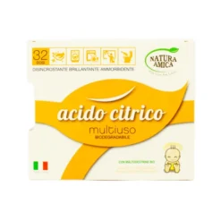 NATURA AMICA ACIDO CITRICO MULTIUSO DISINCROSTANTE BRILLANTANTE AMMORBIDENTE 100% BIODEGRADABILE ECODETERSIVO 400 GRAMMI
