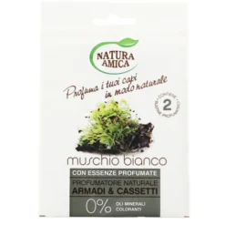 NATURA AMICA 2 BUSTE PROFUMATORE MUSCHIO BIANCO PER ARMADI E CASSETTI