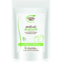 NATURA AMICA PEDILUVIO DEODORANTE CON ALLUME DI ROCCA E AMIDO DI MAIS BUSTA 120 grammi