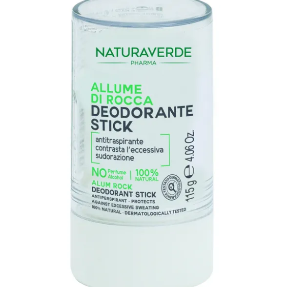 NATURAVERDE ALLUME DI ROCCA DEODORANTE STICK ANTITRASPIRANTE 115 grammi