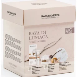 NATURAVERDE BIO COFANETTO BAVA DI LUMACA - CREMA CONTORNO OCCHI RIGENERANTE + CREMA VISO IDRATANTE ELASTICIZZANTE + 2 DISCHETTI STRUCCANTI IN FIBRA DI BAMBOO