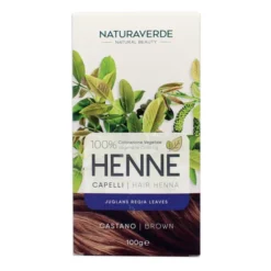 NATURAVERDE HENNE' COLORAZIONE CAPELLI POLVERE VEGETALE CASTANO