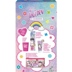 NATURAVERDE KIDS COFANETTO BE A UNICORN: SPAZZOLINO + DENTIFRICIO 75 ML + BICCHIERINO + POCHETTE GLITTER