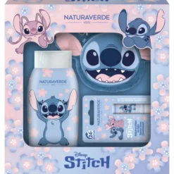 NATURAVERDE KIDS COFANETTO STITCH PORTACHIAVI/MONETE + DOCCIASHAMPOO 250 ML + BALSAMO LABBRA VANIGLIA