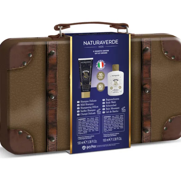 NATURAVERDE KIDS HARRY POTTER COFANETTO; VALIGETTA IN LATTA + BAGNOSCHIUMA 100 ML + SHAMPOO DELICATO TUBO 100 ML