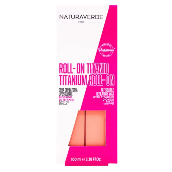 NATURAVERDE PROFESSIONAL CERA DEPILATORIA ROLL-ON TITANIO TUTTI I TIPI DI PELLE 100 ML