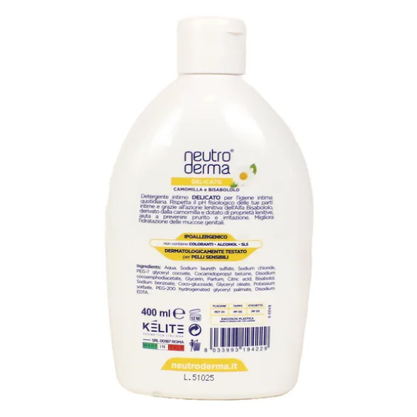 NEUTRO DERMA DETERGENTE INTIMO DELICATO CAMOMILLA e BISABOLOLO 400 ML