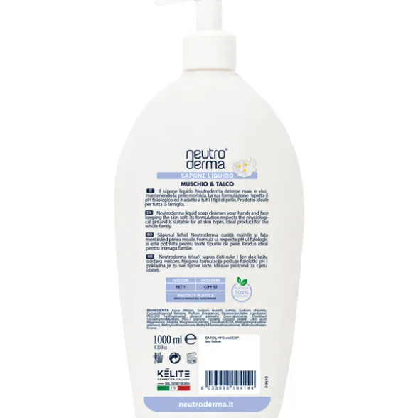 NEUTRO DERMA SAPONE LIQUIDO MUSCHIO & TALCO 1000 ML