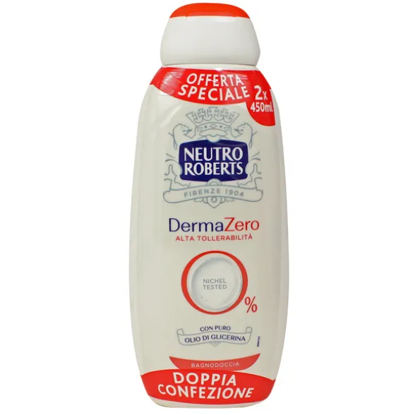 NEUTRO ROBERTS BAGNODOCCIA DERMAZERO IPOALLERGENICO 450 ML - 2 PEZZI