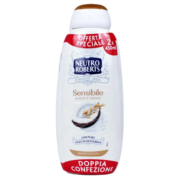 NEUTRO ROBERTS BAGNODOCCIA PELLE SENSIBILE CON AVENA E COCCO 450 ML - 2 PEZZI