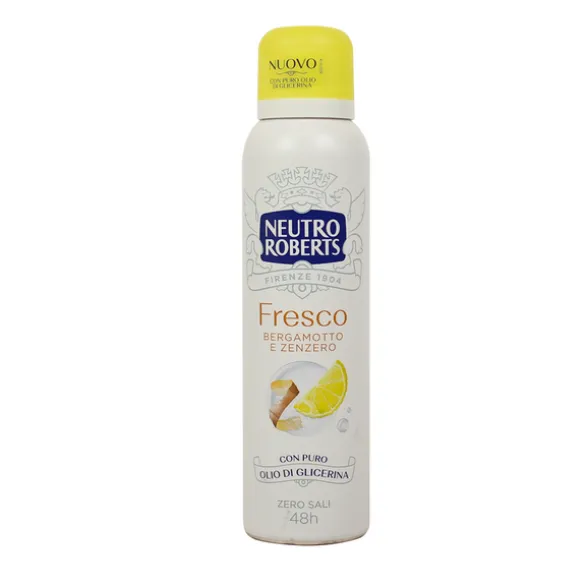 NEUTRO ROBERTS DEODORANTE FRESCO BERGAMOTTO E ZENZERO SPRAY 150 ML