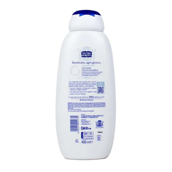 NEUTRO ROBERTS SHAMPOO NEUTRO USO FREQUENTE TUTTI I TIPI DI CAPELLI 450 ML
