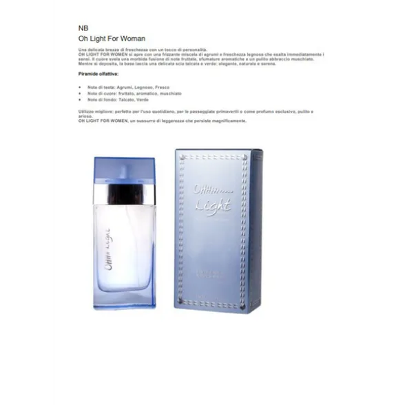 NEW BRAND OH LIGHT WOMAN EDP VAPO 100 ML