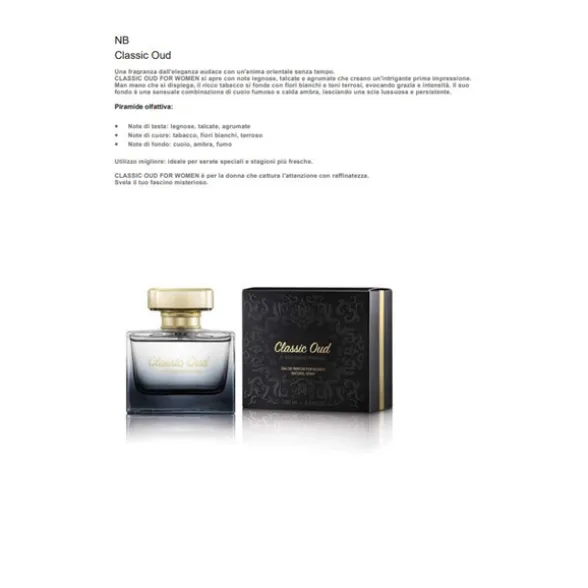 NEW BRAND PRESTIGE CLASSIC OUD FOR WOMEN EDP VAPO 100 ML