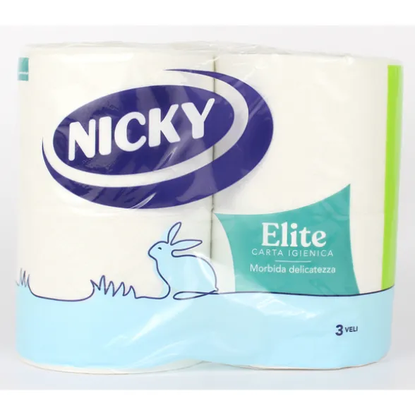NICKY CARTA IGIENICA ELITE 4 ROTOLI 3 VELI