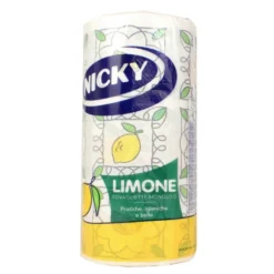 NICKY TOVAGLIETTE IN ROTOLO 60 STRAPPI 2 VELI MONOUSO DECORO LIMONE