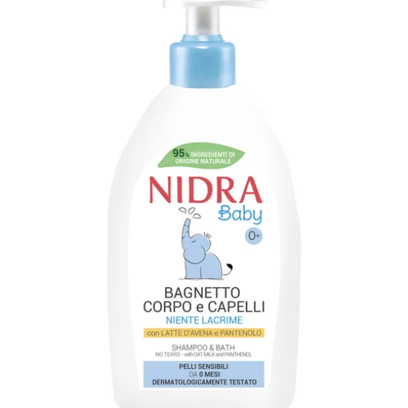 NIDRA BABY BAGNETTO CORPO&CAPELLI CON LATTE D'AVENA E PANTENOLO 500 ML