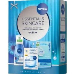 NIVEA COFANETTO ESSENTIALS SKINCARE VISO; CREMA GIORNO RINFRESCANTE SPF30 50 ML + STRUCCANTE OCCHI DOPPIA AZIONE 125 ML + LABELLO HYDRO CARE SPF155,5 ML