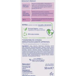 NIVEA CREMA GIORNO NUTRIENTE OLIO DI ARGAN E ACIDO IALURONICO 48h IDRATAZIONE TUBO SPF 15 50 ML