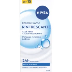 NIVEA CREMA GIORNO RINFRESCANTE ALOE VERA E ACIDO IALURONICO 24h IDRATAZIONE TUBO SPF 15 50 ML