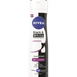 NIVEA DEODORANTE BLACK & WHITE INVISIBLE AUTHENTIC 72H FEMALE SPRAY 150 ML