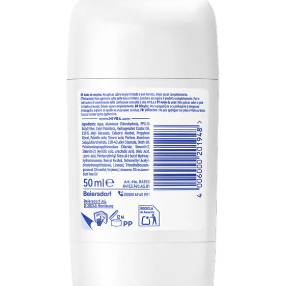 NIVEA DEODORANTE BLACK & WHITE INVISIBLE ORIGINAL STICK 50 ML