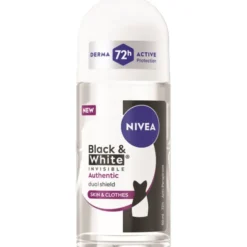 NIVEA DEODORANTE BLECK & WHITE INVISIBLE AUTHENTIC 72H FEMALE ROLL-ON 50 ML