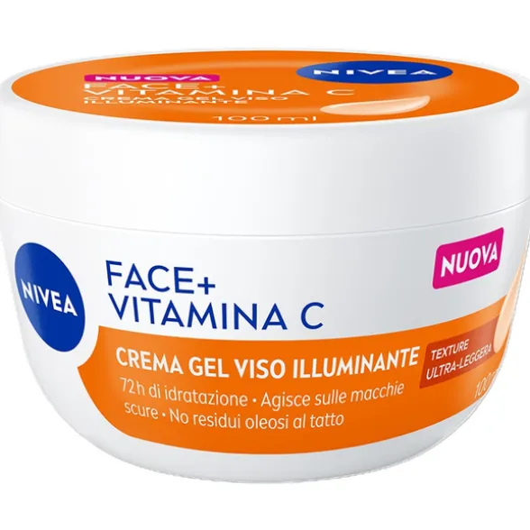 NIVEA FACE+ VITAMINA C CREMA GEL VISO ILLUMINANTE 72h IDRATAZIONE VASO 100 ML