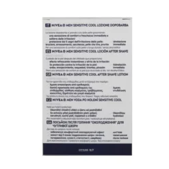 NIVEA FOR MEN AFTER SHAVE LOTION SENSITIVE 100 ML.DOPOBARBA