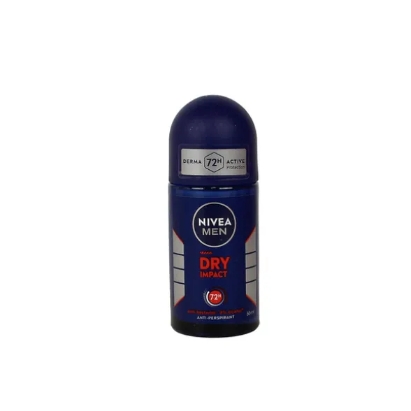 NIVEA FOR MEN DEODORANTE ROLL ON 72H DRY IMPACT 50 ML