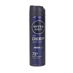 NIVEA FOR MEN DEODORANTE SPRAY 72h DEEP DRY & CLEAN FEEL ANTI-PERSPIRANT ANTI-BACTERIAL & BLACK CARBON 150 ML