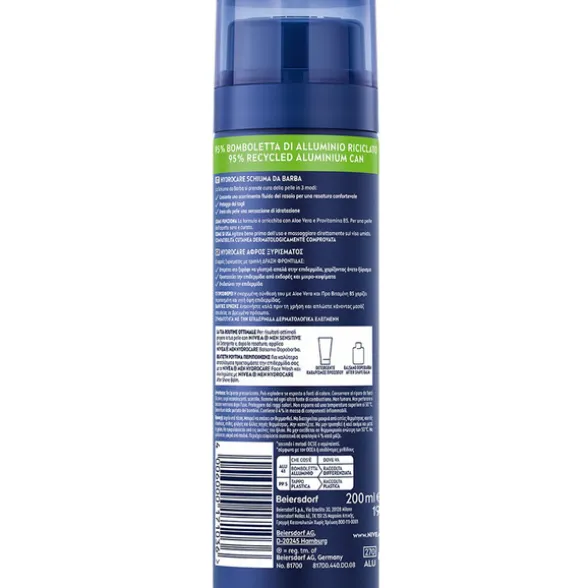 NIVEA FOR MEN SCHIUMA DA BARBA HYDRO CARE 200 ML