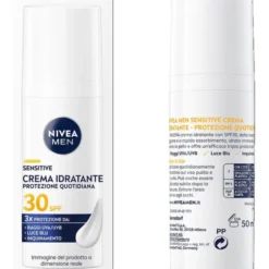 NIVEA FOR MEN SENSITIVE CREMA IDRATANTE PROTEZIONE QUOTIDIANA SPF30 50 ML