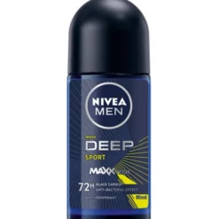 NIVEA MEN DEODORANTE ROLL-ON DEEP SPORT 72H BLACK CARBON 50 ML
