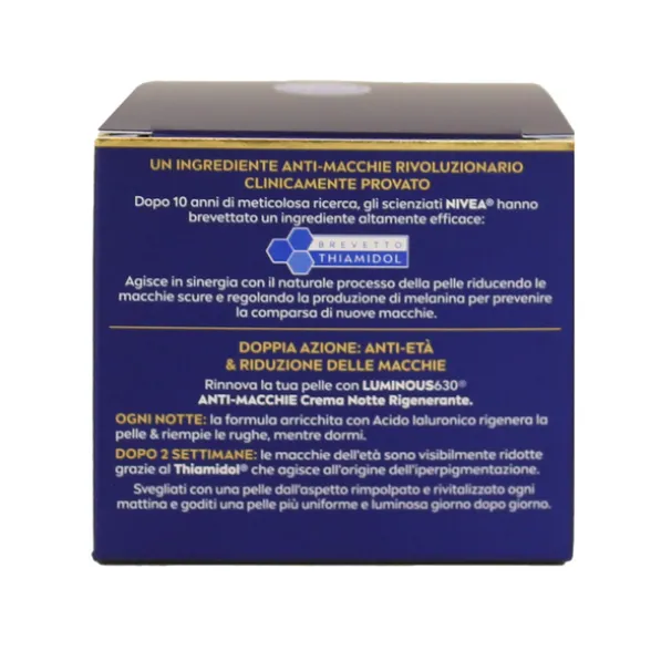 NIVEA VISO CELLULAR LUMINOUS ANTI MACCHIE CREMA NOTTE RIGENERANTE 50 ML
