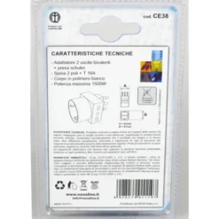 NOVALINE ADATTATORE 3 USC/2 PRE/1SCHUKO T10/16AMP