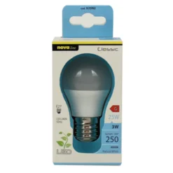 NOVALINE LAMPADINA LED SFERA 3W=25W E27 RISPARMIO ENERGETICO 86%