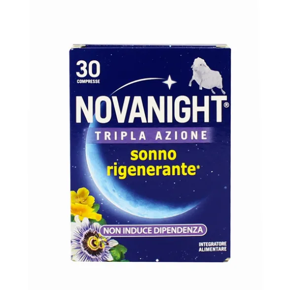 NOVANIGHT TRIPLA AZIONE MELATONINA RILASCIO RAPIDO 30 COMPRESSE