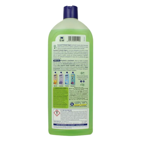 NUNCAS DETERGENTE PAVIMENTO PROFUMATO FIORE DI ZAGARA 1 LT.