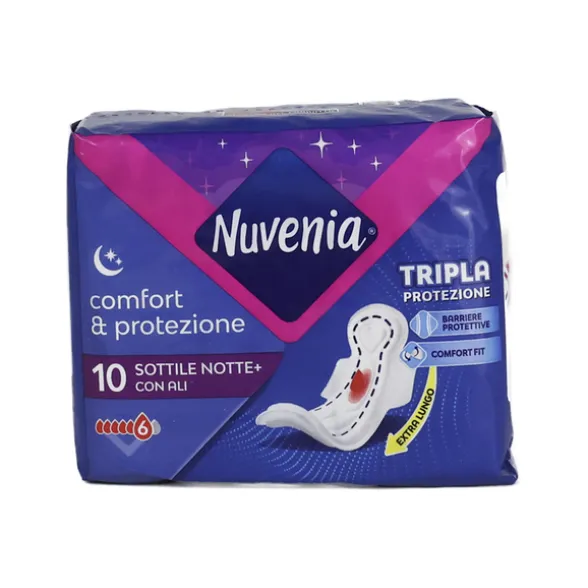 NUVENIA SOTTILE GOODNIGHT CON ALI FLUSSO MOLTO ABBONDANTE 10 PZASSORBENTI
