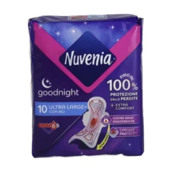 NUVENIA ULTRA LARGE+ CON ALI GOODNIGHT FLUSSO MOLTO ABBONDANTE 10 PZASSORBENTI
