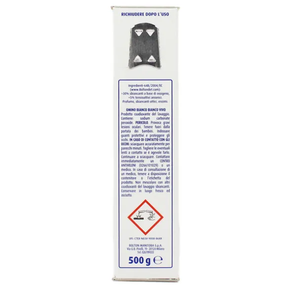 OMINO BIANCO ADDITIVO BIANCO VIVO EXTRA SBIANCANTE POLVERE 500 GRAMMI