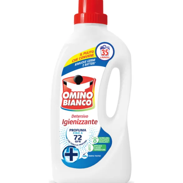 OMINO BIANCO DETERSIVO LIQUIDO IGIENIZZANTE BUCATO LAVATRICE 35 LAVAGGI 1400 ML