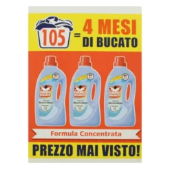 OMINO BIANCO DETERSIVO LIQUIDO BUCATO LAVATRICE MUSCHIO BIANCO 35 LAVAGGI x 3 PEZZI 4200 ML