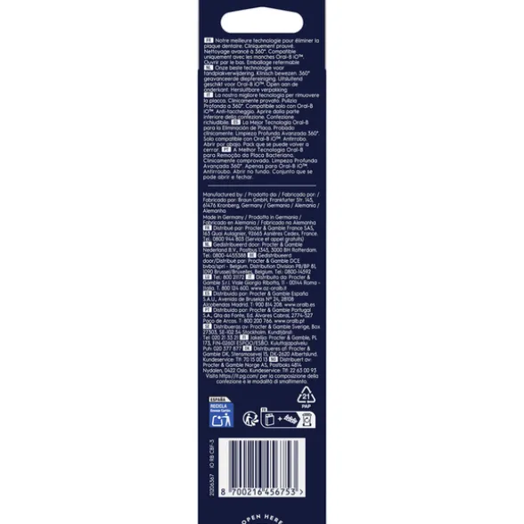 ORAL B 3 RICAMBI iO ULTIMATE CLEAN NERO PER SPAZZOLINO ELETTRICO iO